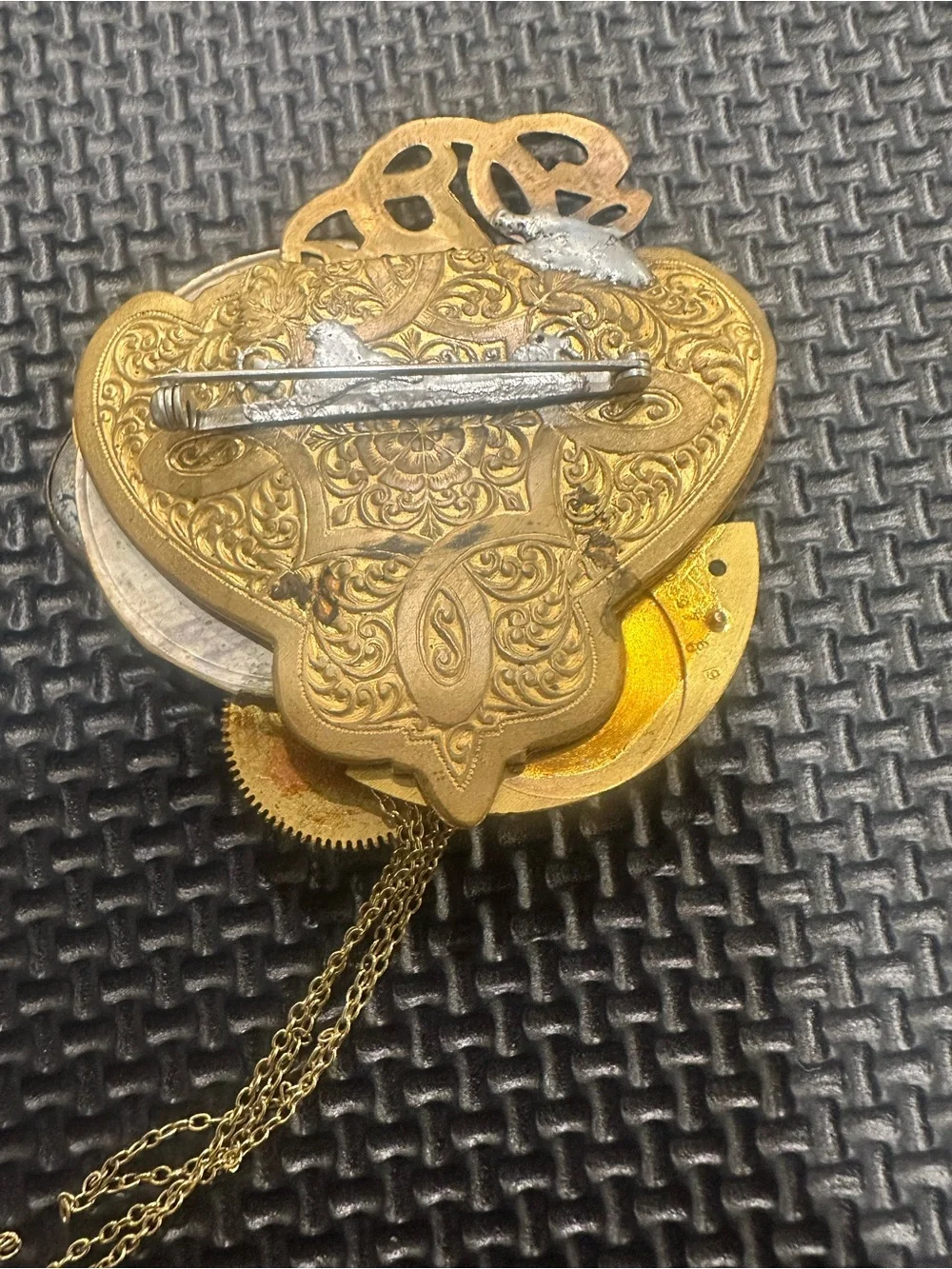 Steampunk Assemblage Brooch Pin